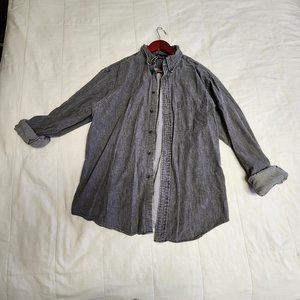 Black Denim Button Down